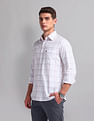 AD by Arvind Plaid Check Cotton Shirt