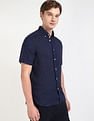 Tommy Hilfiger Solid Regular Fit Plain Woven Shirt
