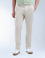 Flying Machine Solid Mid Rise Straight Fit Trousers