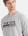U.S. Polo Assn. Brand Embroidered Heathered Sweatshirt