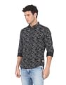 Flying Machine Patch Pocket Printed Shirt