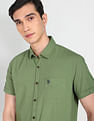 U.S. Polo Assn. Denim Co. Regular Solid Pure Cotton Casual Shirt